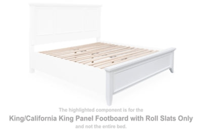 Trulani King/California King Panel Footboard with Roll Slats