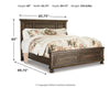 Flynnter King Panel Bed with 2 Storage Drawers