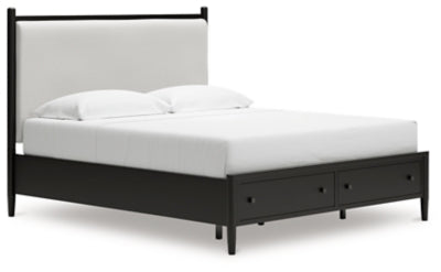 Portdown California King Upholstered Panel Storage Bed