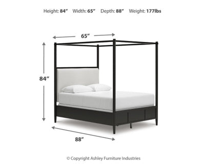 سرير بورتداون كوين المنجد المظلل