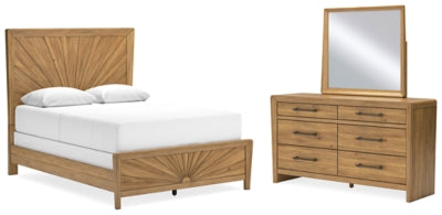 Takston Queen Panel Bed, Dresser and Mirror