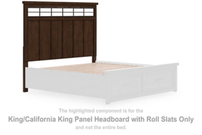 Taffenbrook King/California King Panel Headboard with Roll Slats