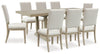Vallardia Dining Table and 8 Chairs