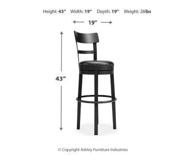 Valebeck Bar Height Bar Stool