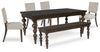 Veramond Dining Table, 4 Chairs and Bench
