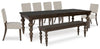 Veramond Dining Table, 6 Chairs and Bench