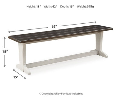 Darborn 62" Dining Bench