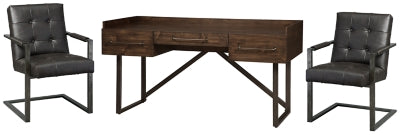 مكتب منزلي مع كرسيين