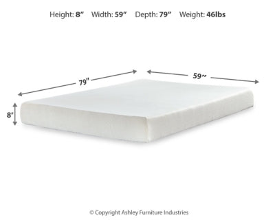 Chime 8 Inch Memory Foam Queen Mattress in a Box
