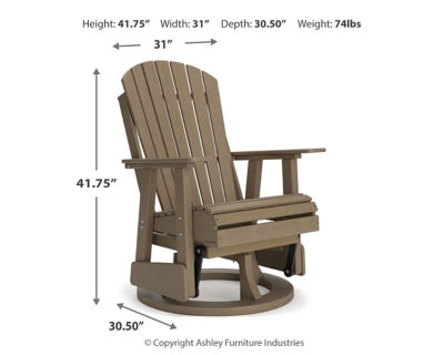 Hyland wave Outdoor Swivel Glider Chair