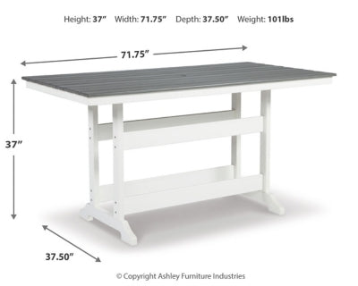 Transville Outdoor Counter Height Dining Table