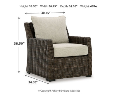 Brook Ranch Outdoor Lounge Chair with Cushion