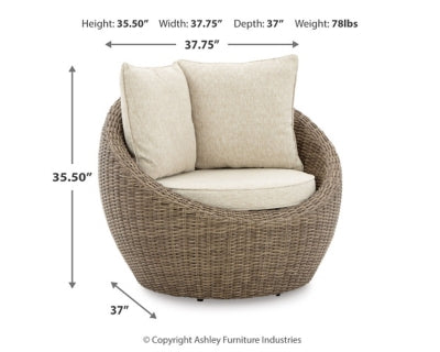 Danson Swivel Lounge with Cushion (Set of 2)