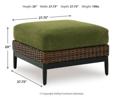 Horizon Hall Outdoor Ottoman with Cushion