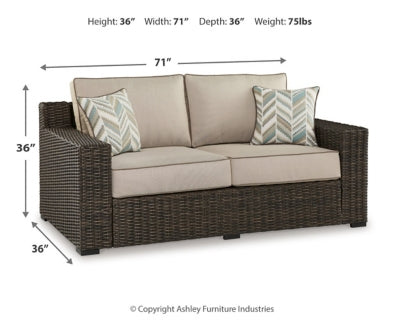 Coastline Bay Outdoor Loveseat with Cushion