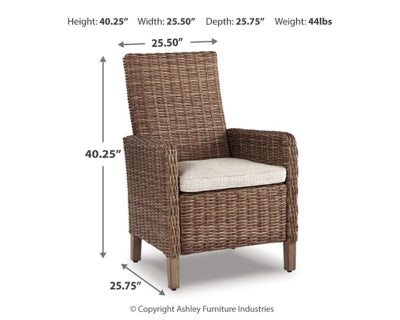 Beachcroft Outdoor Arm Chair with Cushion (Set of 2)