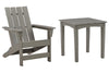 Outdoor Adirondack Chair and End Table
