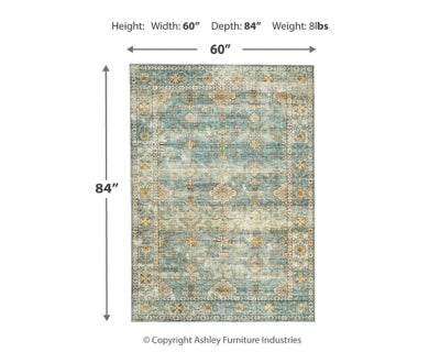 Harwins 5'1" x 7' Washable Rug