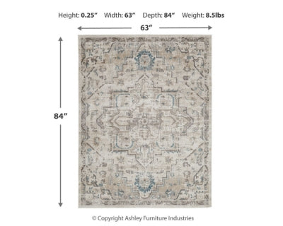 Barkham 5'3" x 7' Washable Rug