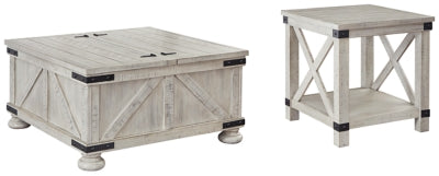 مجموعة طاولة جانبية مكونة من قطعتين