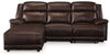 VonKurt 3-Piece Reclining Sofa Chaise