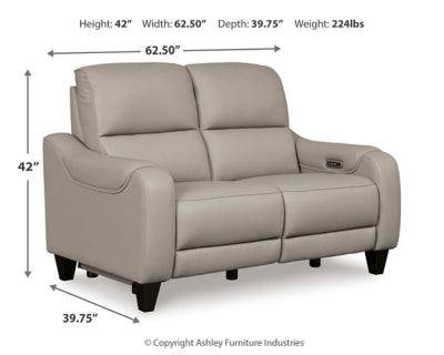 Mercomatic Power Reclining Loveseat